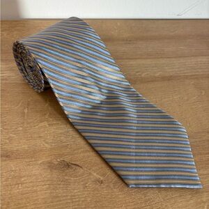 Axcess Men Diagonal Striped Gold & Blue Men's Tie